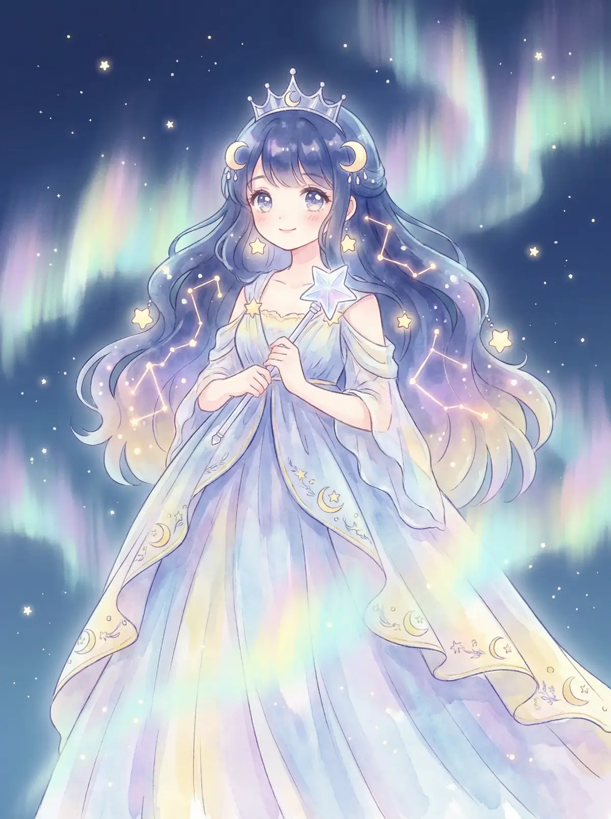 婆婆媳妇小姑在线观看 - 星辰公主希尔角色设定图，手持星光权杖
